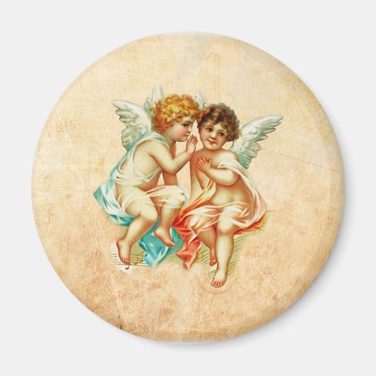  Ephemera Angel Cherubs Illustratie Magneet (Voorkant)