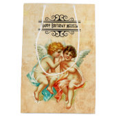  Ephemera Angel Cherubs Illustratie Medium Cadeauzakje (Achterkant)