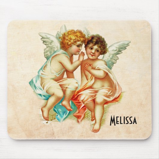  Ephemera Angel Cherubs Illustratie Muismat (Voorkant)