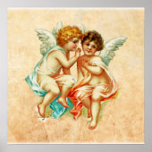  Ephemera Angel Cherubs Illustratie Poster (Voorkant)
