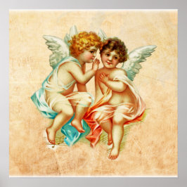  Ephemera Angel Cherubs Illustratie Poster
