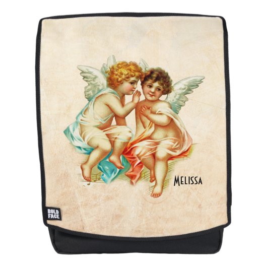  Ephemera Angel Cherubs Illustratie Rugtassen (Voorkant)