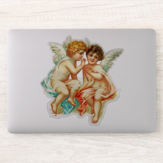  Ephemera Angel Cherubs Illustratie Sticker (Computer)