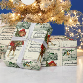  Ephemera Away in een woedende kerstcarol Cadeaupapier