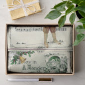 Ephemera Away in the Manger Kerstmis Carol Decoupa Tissuepapier (Geschenk)