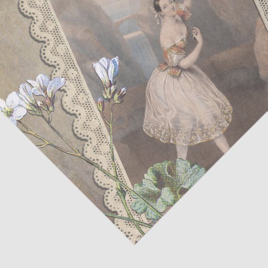  Ephemera Ballet Dancer Tissuepapier (Detail)