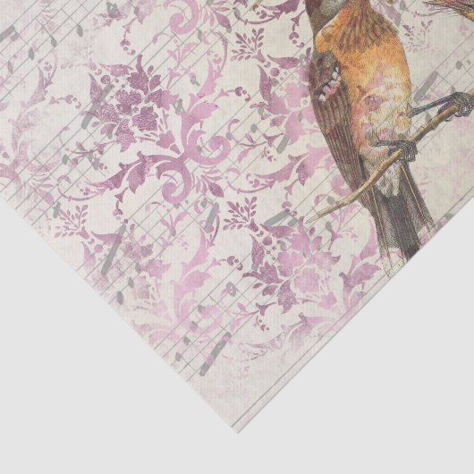Ephemera Birds and Music Tissuepapier (Detail)