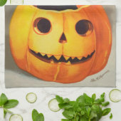 Ephemera Black Cat en Pumpkin Halloween Theedoek (Gevouwen)