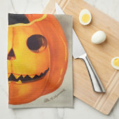 Ephemera Black Cat en Pumpkin Halloween Theedoek (Quarter Fold)