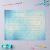 Ephemera Blauw Document Reeksontwerp 4 Tissuepapier (Craft)