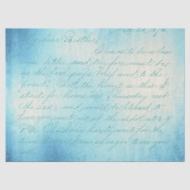 Ephemera Blauw Document Reeksontwerp 4 Tissuepapier