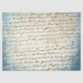 Ephemera Blauw Document Reeksontwerp 7 Tissuepapier (Voorkant)