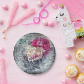 Ephemera Bloemenvlinder krantenpapier Papieren Bordje (Feest)