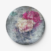 Ephemera Bloemenvlinder krantenpapier Papieren Bordje (Voorkant)