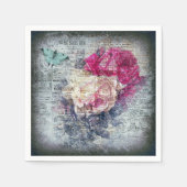 Ephemera Bloemenvlinder krantenpapier Servet (Voorkant)