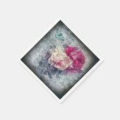 Ephemera Bloemenvlinder krantenpapier Servet (Hoek)