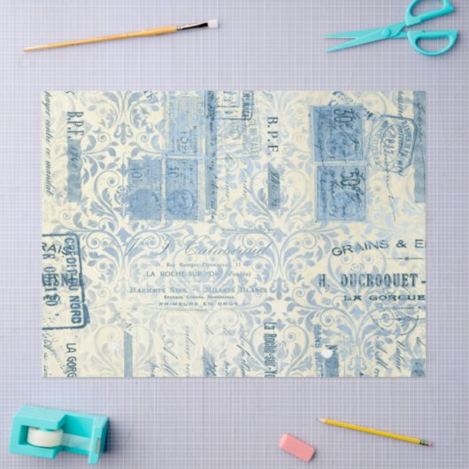 Ephemera Blue Paper Series Design 14 Tissuepapier (Craft)