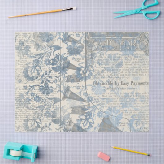 Ephemera Blue Paper Series Design 15 Tissuepapier (Craft)