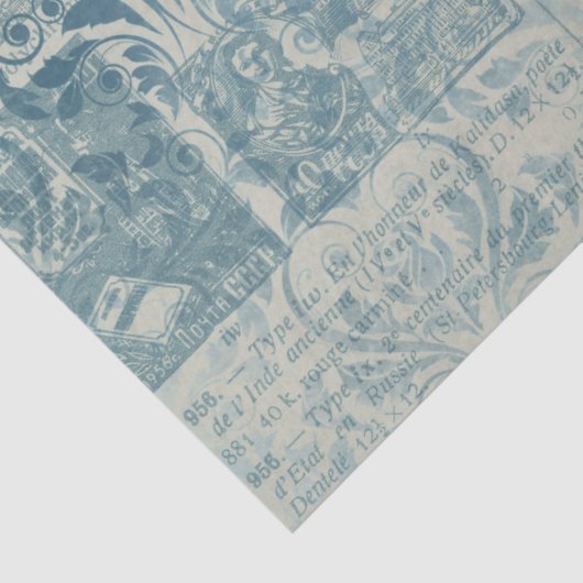 Ephemera Blue Paper Series Design 17 Tissuepapier (Detail)