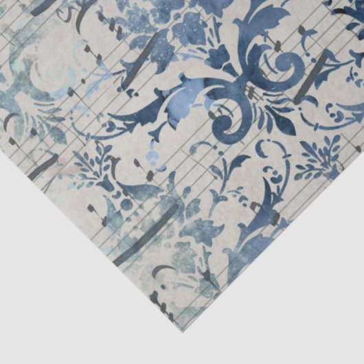 Ephemera Blue Paper Series Design 1 Tissuepapier (Detail)