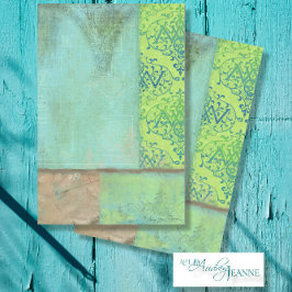  Ephemera BOHO Botanische Lemon-ontleding Tissuepapier