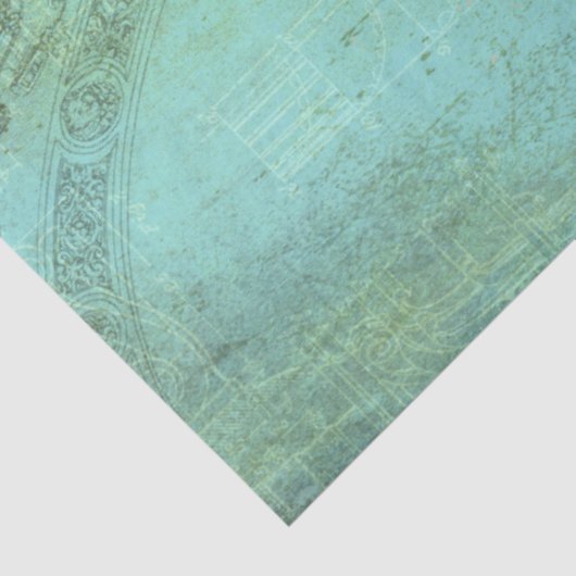  Ephemera BOHO Botanische Lemon-ontleding Tissuepapier (Detail)