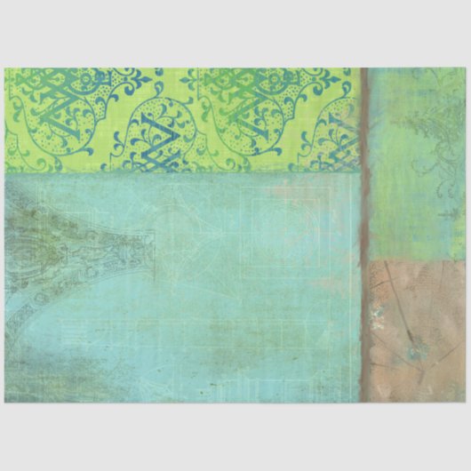  Ephemera BOHO Botanische Lemon-ontleding Tissuepapier (Voorkant)