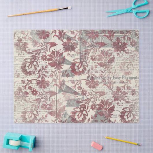 Ephemera Bourgondië Paper Series Design 10 Tissuepapier (Craft)