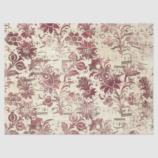 Ephemera Bourgondië Paper Series Design 8 Tissuepapier (Voorkant)