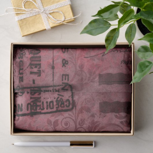 Ephemera Bourgondië Paper Series Design 9 Tissuepapier (Geschenk)