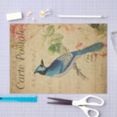 Ephemera Briefkaart Blue Jay Bird Decoupage Tissuepapier (Craft)