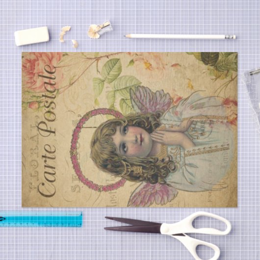 Ephemera Briefkaart Little Angle Decoupage Tissuepapier (Craft)