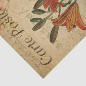 Ephemera Briefkaart Oranje Lilly Decoupage Tissuepapier (Detail)