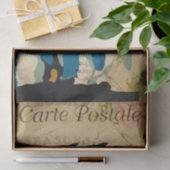 Ephemera Briefkaart Penguins Floral Decoupage Tissuepapier (Geschenk)