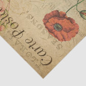 Ephemera Briefkaart Red Poppy Tissuepapier (Detail)