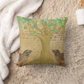 Ephemera Bright Colors Modern Flower Tree Birds Kussen (Deken)