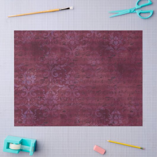 Ephemera Burgundy Paper Series Design 1 Tissuepapier (Craft)