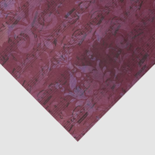 Ephemera Burgundy Paper Series Design 1 Tissuepapier (Detail)