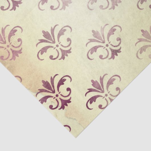 Ephemera Burgundy Paper Series Design 2 Tissuepapier (Detail)