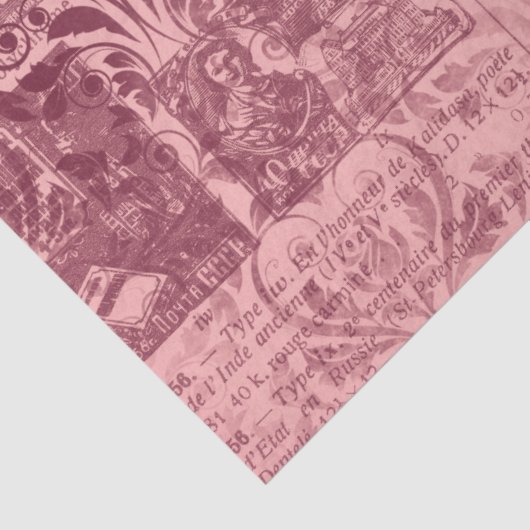 Ephemera Burgundy Paper Series Design 3 Tissuepapier (Detail)