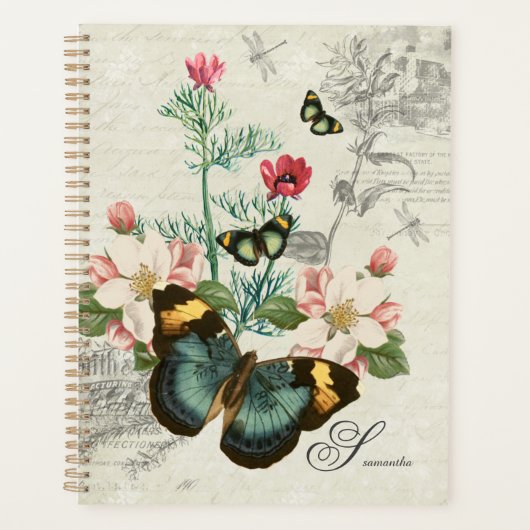 Ephemera Butterflies Wildbloemen Romantisch Planner (Voorkant)