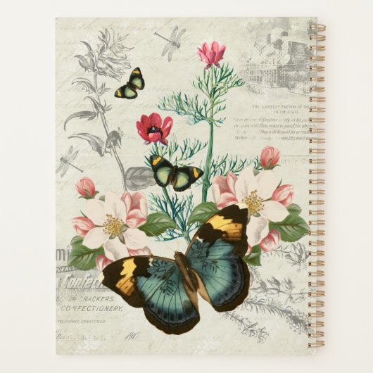 Ephemera Butterflies Wildbloemen Romantisch Planner (Achterkant)