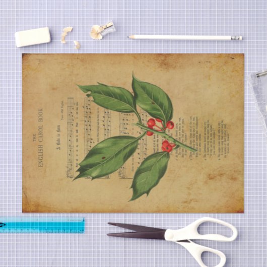 Ephemera Christelijk Song A Babe ontkoppeld Tissuepapier (Craft)