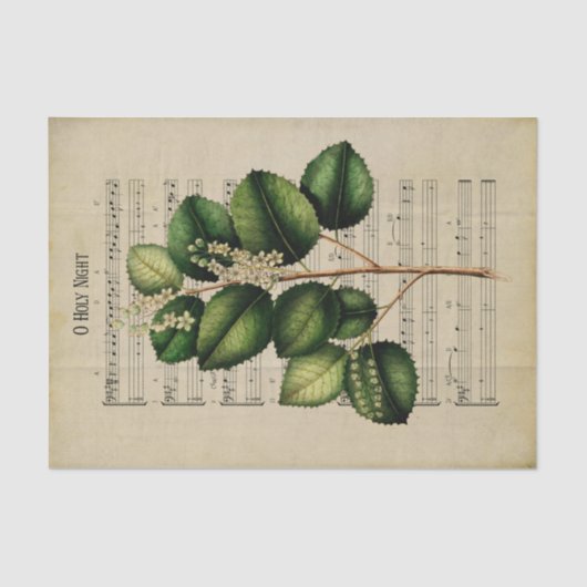 Ephemera Christelijke Song O Heilige Nachtontkoppe Tissuepapier (Voorkant)