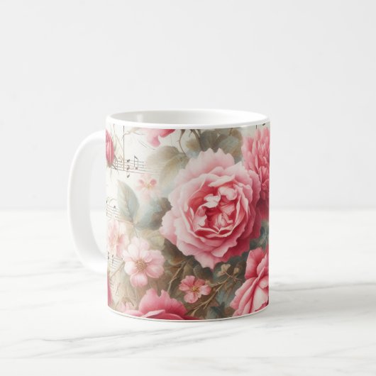 Ephemera Cluster Rozen Classic koffie Mok (Voorkant links)