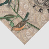 Ephemera Coffee Beans Bird Masculine Tan Decoupage Tissuepapier (Detail)