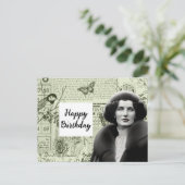 Ephemera Collage Birthday Briefkaart (Staand voorkant)