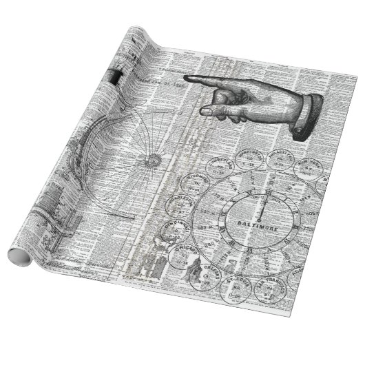 Ephemera Collage Cadeaupapier (Uitgerold)