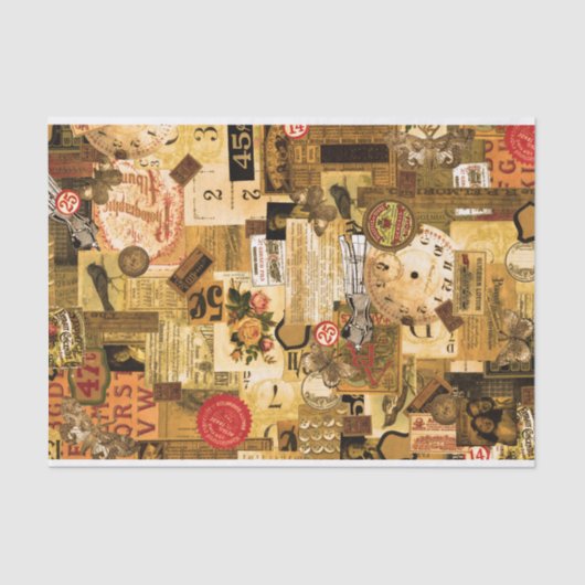 Ephemera Collage Craft Tissue Paper Tissuepapier (Voorkant)