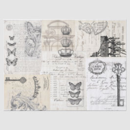 Ephemera Collage Decoupage Sheet Tissuepapier